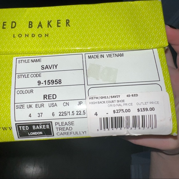 TED BAKER RED HEELS - Picture 3 of 6